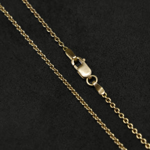 Chain closeup of Journey 18K Yellow Gold necklace with clasp by Caps Brothers