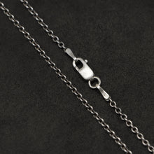 Load image into Gallery viewer, Chain closeup of Journey Sterling Silver necklace with clasp by Caps Brothers