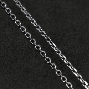 Chain closeup of Journey Platinum 950 with endless loop necklace by Caps Brothers
